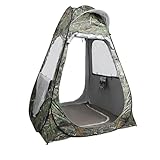 AOLUOER Camouflage-Zelt for Eisfischen for 1 Person, Anti-Mücken, regenfest, Sonnenschutz, Doppeltüren, 2 Fenster, Pop-Up, schnell zu öffnen, 150 x 150 x 190 cm