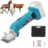 Roadtime Schermaschine Pferd Schafschere für Makita 18V Akku,2500 RPM/Min Motor,6 Gang 35 Zähne Haustiermaschine Kabellos Ziege Pferd Haarschere Schafschermaschine Für alle Körperhaare(ohne Akku)
