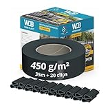 WDB - Sichtschutzstreifen für Doppelstabmatten Sichtschutz Zaun - 4,75 cm x 35 m + 20 Stück Befestigungsclips - PVC Windschutz Basic Line - Anthrazit - RAL 7016