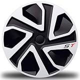 Radkappen 13 14 15 16 17 ST Zoll – Schwarz Silber – sportliches Design – 4er Set (14)