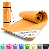 #DoYourFitness x World Fitness | Fitnessmatte 'Ashanti' | 190x100x1cm | Phthalatfrei & rutschfest | Gymnastikmatte ideal für Yoga, Pilates, Fitness, Outdoor im Studio & zu Hause | Orange