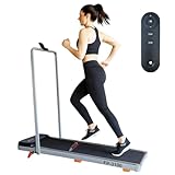 FP-TECH - Walking Pad mit Lenker und Tablethalterung – Elektrisches Laufband 2,5 PS, Neigung 7%, Geschwindigkeit 1-10 km/h, LED-Display, Fernbedienung, kompatibel mit Zwift & Kinomap-App, platzsparend
