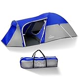 Campela Zelt 3 Personen wasserdicht schnellaufbauend – 3 Mann Igluzelt leicht kompakt mit Moskitonetz Belüftung – Campingzelt Outdoor Zelt hoch für Winter Trekking Festival Urlaub Camping