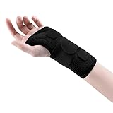 Wrist Splint Carpal Tunnel Syndrome Splint Wrist Bandages Wrist Brace Carpal Tunnel Wrist Support for Sprains, RSI and Tendonitis Breathable Wrist Support for Right/Left（1 doppelt） (Schwarz,L)