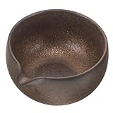 NOLITOY Matcha-Schüssel Tasse mit Strohhalm Porzellantee Party China Tülle Matcha-Teetasse Traditionelle Matcha-Schale aus Keramik Trinkbecher kleine Matcha-Schale Black