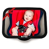 MyHappyRide Rücksitzspiegel fürs Baby, Bruchsicherer Auto-Rückspiegel für Babyschale, 360° schwenkbar Baby Autospiegel, Autositz-Spiegel ohne Einzelteile, für Kinder in Kinderschale, Kindersitz