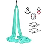 Canopz HotelBee Yoga Vertikaltuch (8x2.8m) - Yogatuch Zum Aufhängen, Trapez Schaukel, Starke Tragfä higkeit, Sicherer SchutzYoga Schaukel Set, Akrobatik Tuch Aerial Yogatuch Seide F ür Erwachsene,