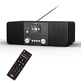 XORO HMT 620 - All-in-One Stereo Internetradio mit CD-Player, DAB+/FM Radio, WLAN, Bluetooth, Spotify Connect, MP3 USB Player, Netzwerkstreaming, App Steuerung schwarz