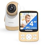 HelloBaby Babyphone mit Kamera ohne WiFi, Temperaturüberwachung & 300m Reichweite, 26h Akku – IR-Nachtsicht, Zweiwege-Sprechfunktion & Vox-Modus für Sicherheit & Babyschlaf