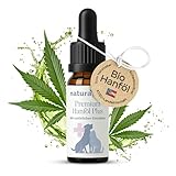 Hanföl für Hunde & Katzen 1000mg – Bio Hanföltropfen aus Hanfsamenöl – Beruhigungsmittel für & Entspannung bei Angst oder Stress