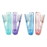 com-four® 4er Set Reisezahnbürste optimal zum Reisen oder Campen die Zahnbürsten passen in so gut wie in jedes Handgepäck