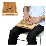 Flache Reise-Cajon-Trommel mit Tasche, leichte, kompakte Cajon mit Gitarrensaiten, schlankes Design (4,6 x 23,6 x 29 cm, 0,7 kg, Zebraholz und Birkenkörper)