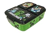 Theonoi Kinder Brotdose Lunchbox Sandwichbox - Lunchbox mit Fächern - Brotbox mit Unterteilung - BPA frei (Minecraft)