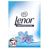 Lenor Trocknertücher für Trockner, Knittfreie und Frische Wäsche, Lenor Aprilfrisch mit Duft von Frühlingsblumen, 34 Tücher