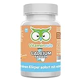 Calcium Kapseln - 120 mg - hochdosiert - Qualität aus Deutschland - Calciumcarbonat ohne Zusätze - vegan - laborgeprüft - für Kinder geeignet - 120mg elementares Kalzium/Calzium - Vitamineule®