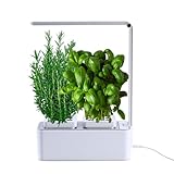 amzWOW Clizia Smart Garden - hydroponische anzuchtsysteme mit led pflanzenlampe - Automatisches Timer Keimungs Kit -Wassermangelalarm, Ziehen Sie Ihre eigenen aromatischen Kräuter zuhause (Weiß)