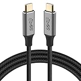 AXFEE USB C Verlängerung Kabel 1M, USB 3.2 Verlängerung, Type C Stecker auf Stecker Verlängerungskabel, Unterstützt 20Gbps Data Übertragung 4K@60Hz, mit iPhone 15 Pro Max, MacBook Pro, Galaxy, Huawei