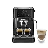 De'Longhi Stilosa EC 235.BK – traditionelle Espresso Siebträgermaschine, Espressomaschine mit manuellem Milchaufschäumer, für Espressopulver, 1 l Wassertank, schwarz, 1100 W