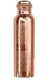 OSNICA Traveller's Copper Water Bottle 100% Pure Copper Water Bottle Joint Free Leak Proof -Ayurveda Health Benefits Copper Stylish Bottle 900 ML (Design 10)