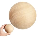 Angoily Runde Holz Kugel Unbehandelt Natürliche Massive Holzkugel DIY Bastelball Zum Bemalen Und Dekorieren Für Handwerk Und Wohnaccessoires