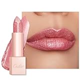 OULAC Feuchtigkeits Glanz Lippenstift Rosa, Schimmernder mit Glänzender Oberfläche, Cremige Textur, Lippenpflege für Feuchtigkeitsspendende Lippen, Vegan (03) Pink Jewel