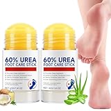 Urea Creme 60 Prozent - 2 Stück Urea Fußcreme Stick - Fusscreme Sehr Trockene Füsse Hornhaut - Reparierend Urea Creme Für Füße, Fersen, Hände, Ellbogen - Fusspflege Fußcreme Trockene Füße