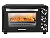 Steinborg Mini Backofen mit Umluft 25 Liter Elektrischer Pizzaofen Minibackofen Miniofen 3in1 Backofen Krümelblech Ober-/Unterhitze Energiesparend 100-230°C 60 Min Timer