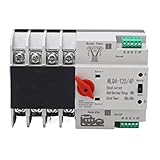 Dual Power Automatischer Transferschalter, AC 400V 4P 100A ATS PC Hutschiene Notstrom Netz Umschalter Umrüstschalter Hutschiene Lastumschalter Kommunaler Netzumschalter für Kommunaler Strom, Generator