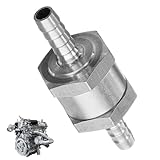 InFuels Rückschlagventil, Rückschlagventil für Kraftstoffe 6/8/10/12, Aluminiumlegierung, für Kraftstoffsysteme, Kraftstoffe, Motorräder