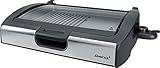 Steba BBQ Tischgrill mit Glasdeckel, große Grillfläche 29,0 x 40,0 cm, Hot Zone, Temperaturkontrollleuchte, Alu-Druckguß-Grillplatte mit Grillmuster, 2200 Watt, VG 200
