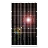 DOKIO Solarpanel 100W 18V Monokristallin(Hohe Leistung) Für 12V Kfz Batterie, AGM, Gelbatterie ideal für Wohnmobil, Camping, Gartenhaus