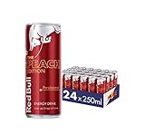 Red Bull Energy Drink EINWEG (Peach Edition Pfirsich inkl. 6,00€ Pfand, 24x250ml)
