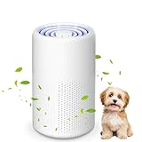 Luftreiniger HEPA Filter für Allergiker, Luftreiniger Allergiker mit Aromatherapie, Portable HEPA Luftfilter, entfernt von Staub, Pollen, Tierhaaren & Gerüche, Air Purifier, Weiß