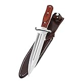 PARFORCE Messer Saufänger Abfangmesser Boar Hunter Pakka - 440-Stahl mit Schweißrinne und attraktive Pakkaholz- Griffschalen
