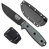 Esee Unisex – Erwachsene, Outdoormesser | Klingenlänge: 11, 43 cm, Griff: Micarta, Model 4 Carbon Steel Plain, Mehrfarbig, normal