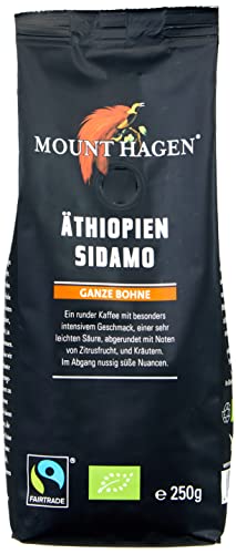 Mount Hagen Bio Fairtrade Röstkaffee Äthiopien, 250g ganze Bohne