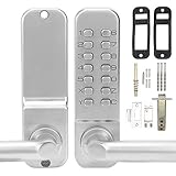 Yosoo Health Gear Smart Mechanical Lock, 4-7-Ziffer-Passwort-Türschloss für Home Office-Schiebetüren, Edelstahl-Tastatur Deadbolt Security Lock