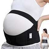 NEOtech Care - Bauchgurt für die Schwangerschaft - stützt Taille, Rücken & Bauch - Schwangerschaftsgurt (Schwarz, M)