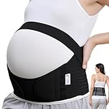 NEOtech Care - Bauchgurt für die Schwangerschaft - stützt Taille, Rücken & Bauch - Schwangerschaftsgurt (Schwarz, XXL)