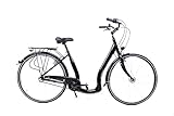 28 Zoll Aluminium City Bike Shimano 3 Gang Nexus Tiefeinstieg Fahrrad schwarz