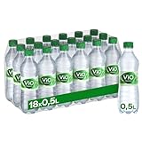 ViO Bio Wasser Medium - Natürliches Mineralwasser mit weniger Kohlensäure - mit weichem Geschmack - Sprudelwasser in umweltfreundlchen Einweg Flaschen (18 x 500 ml)