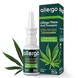 ALLERGO NATUR Allergie Nasenspray [100MG Bio Hanf] Effektiv gegen Heuschnupfen, Pollenallergie & Milbenallergie | Ohne Cortison | Speziell für Allergiker | Ohne Gewöhnungseffekt