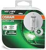 Osram ULTRA LIFE H7, Halogen-Scheinwerferlampe, 64210ULT-HCB, 12V PKW, Duobox (2 Stück)
