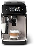 PHILIPS CAFT2235 / 40 / PHI - Automatische Espressomaschine mit Mahlwerk - 3 Getrnke - LatteGo - Touchscreen - Zinkbraun, Schwarz