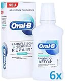 Oral B (6 x 250ml) Zahnfleisch & -Schmelz Repair Mundspülung Frische Minze