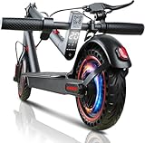 QnQ E Scooter, Elektroscooter für Erwachsene, 500W Motor, 20KM/H, 8.5 Zoll Reifen, 20-25 km Reichweite, LED& App, Duales Bremssystem, 3 Geschwindigkeitsmodi, Belastung 120 kg, Tragbarer Reise E Roller