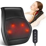Brelley Massagegerät, Nackenmassagegerät mit Wärme, Shiatsu Rückenmassagegerät mit 3D Tiefengewebsmassage für Nacken, Rücken, Beine - Geschenke für Frauen, Männer & Eltern