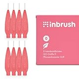 inbrush Premium Interdentalbürsten - ISO-Größe 0 (0.4mm) - 8er Pack mit praktischem Aufsteller - Für schmale Zahnzwischenräume