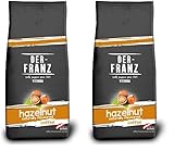 Der-Franz Kaffee, Mischung aus Arabica und Robusta, geröstet, ganze Bohne aromatisiert mit natürlicher Haselnuss UTZ, 1000 g (Packung mit 2)
