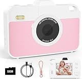 Kinderkamera, 48 MP 1080P Digitalkamera für Kinder, 6,1 cm (2,4 Zoll) Kinder-Digitalkameras mit 32 GB Karte, Selfie-Kameras für Mädchen, Geburtstags-Weihnachtsspielzeug, Geschenke für 3-12 Jahre alte